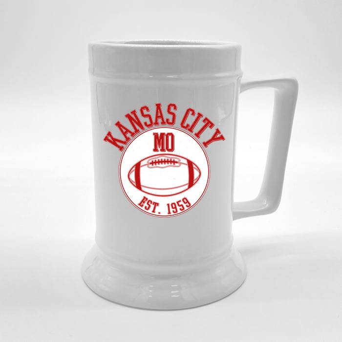 Kansas City MO KC Football EST 1959 Emblem Front & Back Beer Stein