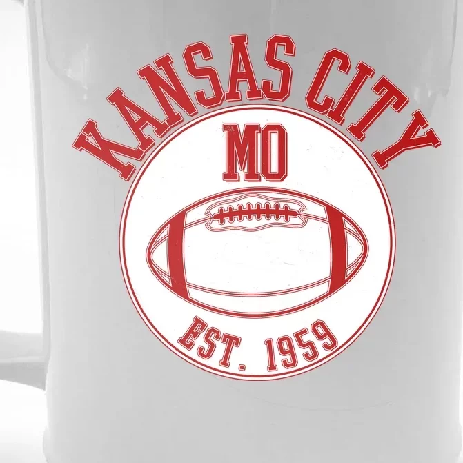 Kansas City MO KC Football EST 1959 Emblem Front & Back Beer Stein