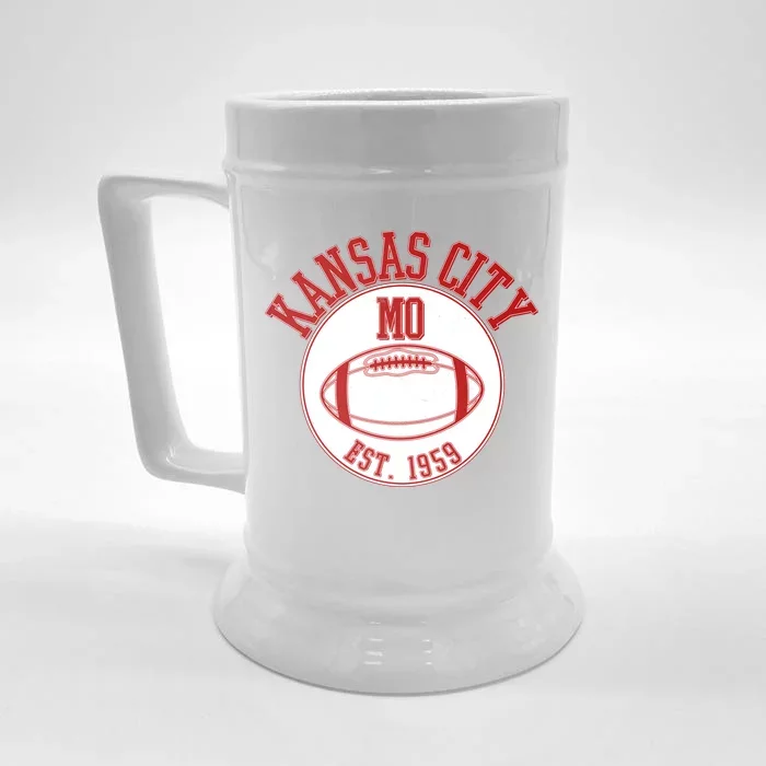 Kansas City MO KC Football EST 1959 Emblem Front & Back Beer Stein