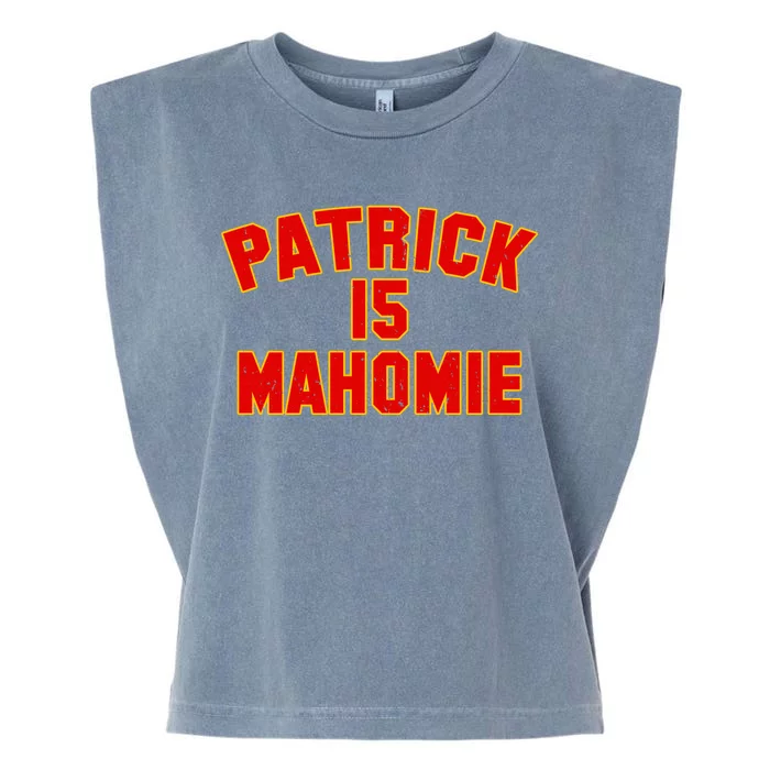 Kansas City Patrick is Mahomie 15 Garment-Dyed Women's Muscle Tee