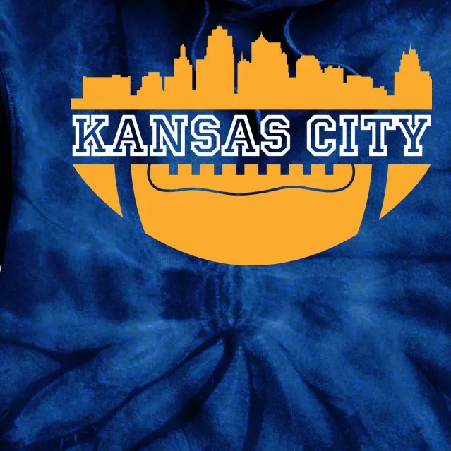 Kansas City Skyline Football Tie Dye Hoodie