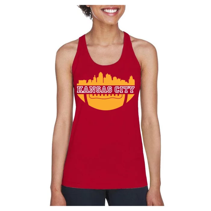 Kansas City Skyline Football Women's Racerback Tank