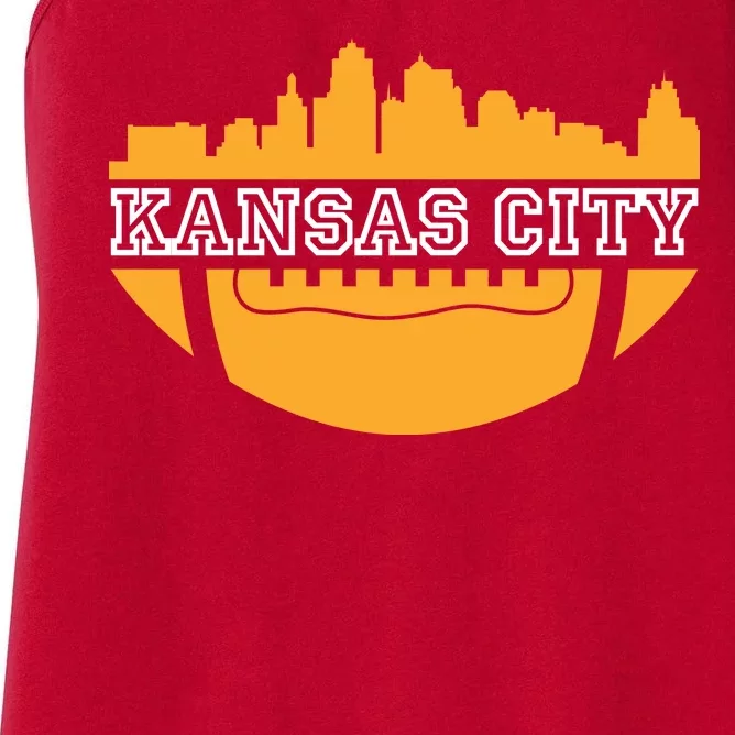 Kansas City Skyline Football Women's Racerback Tank