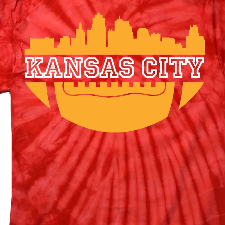 Kansas City Skyline Football Tie-Dye T-Shirt