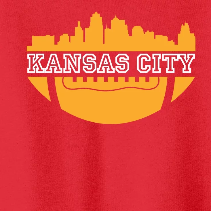 Kansas City Skyline Football Toddler T-Shirt