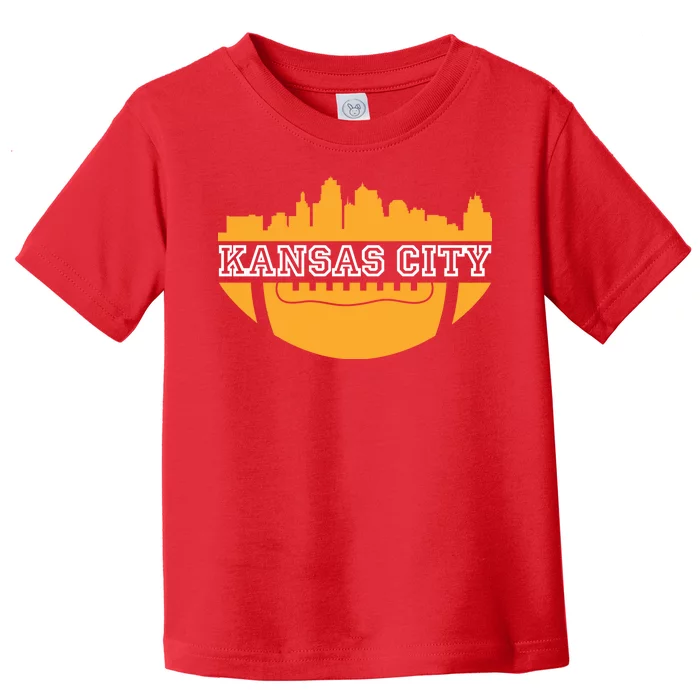 Kansas City Skyline Football Toddler T-Shirt