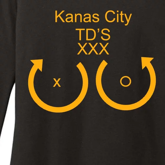 Kansas City TD'S XXX KC Football Fan Womens CVC Long Sleeve Shirt