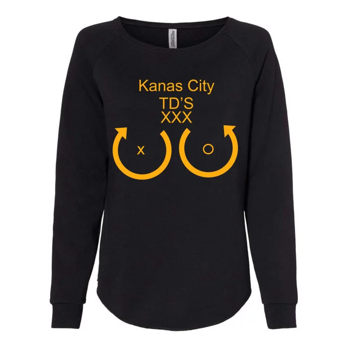 Kansas City TD'S XXX KC Football Fan Womens California Wash Sweatshirt