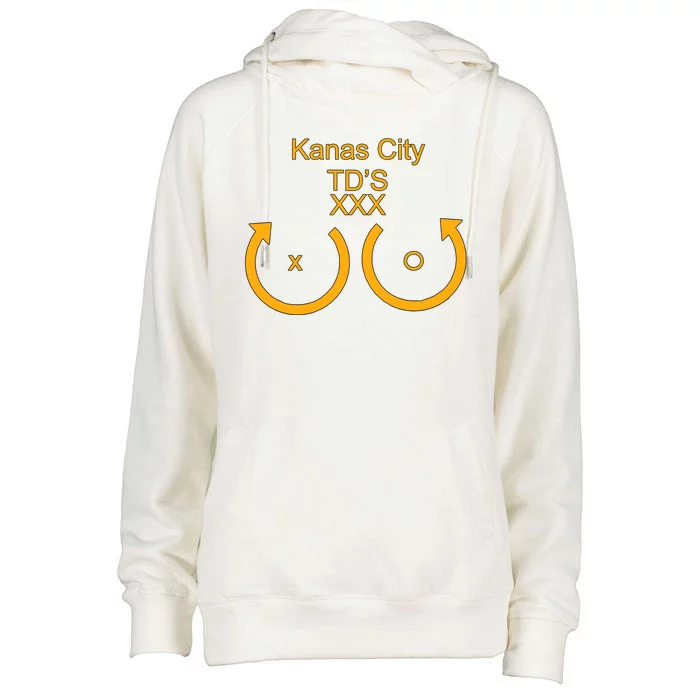 Kansas City TD'S XXX KC Football Fan Womens Funnel Neck Pullover Hood