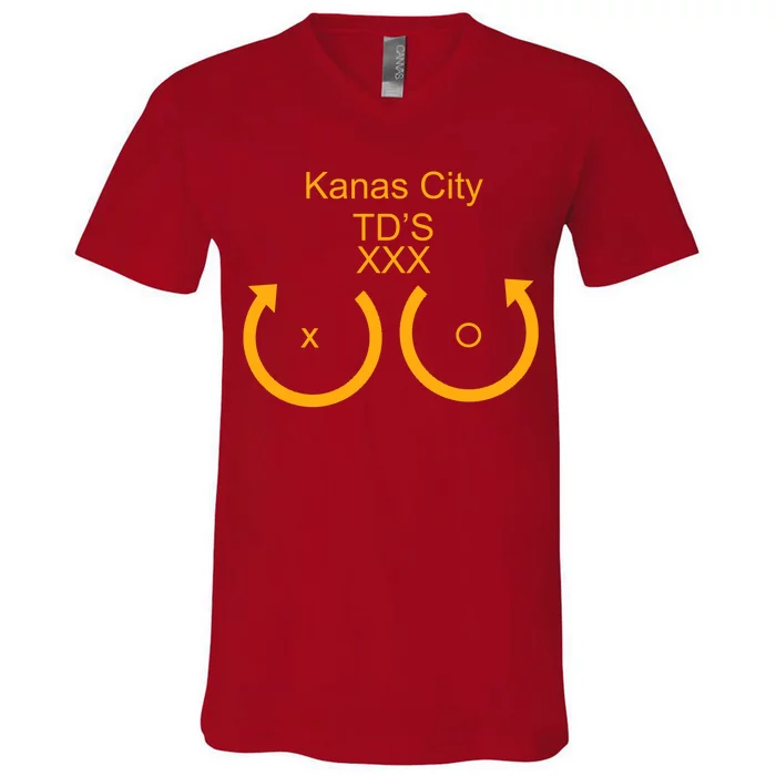 Kansas City TD'S XXX KC Football Fan V-Neck T-Shirt