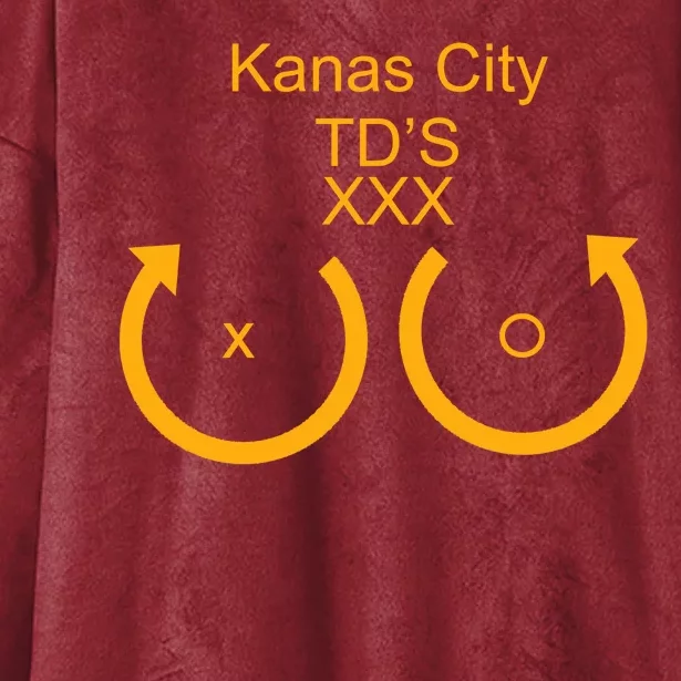 Kansas City TD'S XXX KC Football Fan Hooded Wearable Blanket