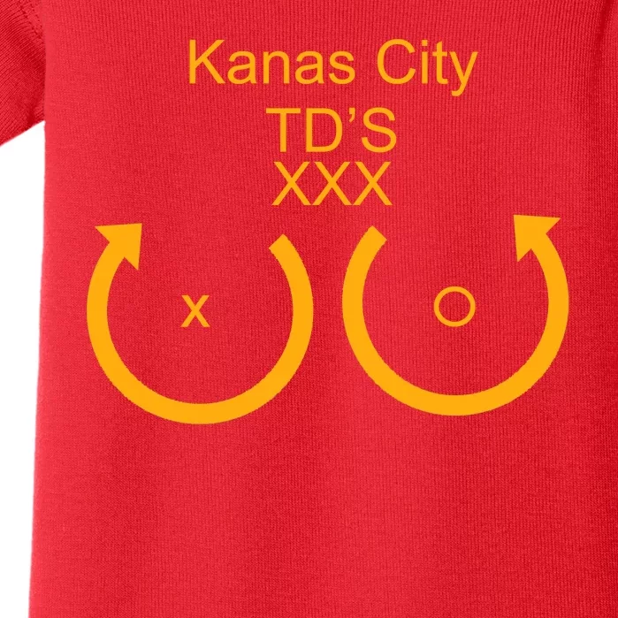 Kansas City TD'S XXX KC Football Fan Baby Bodysuit