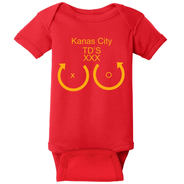 Kansas City TD'S XXX KC Football Fan Baby Bodysuit