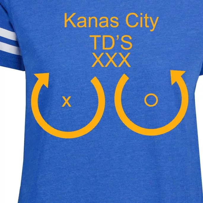 Kansas City TD'S XXX KC Football Fan Enza Ladies Jersey Football T-Shirt