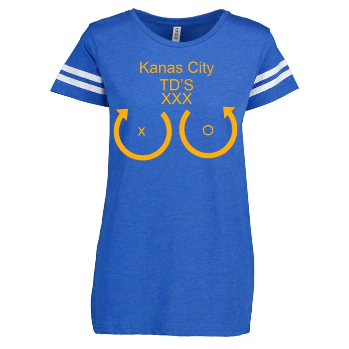 Kansas City TD'S XXX KC Football Fan Enza Ladies Jersey Football T-Shirt