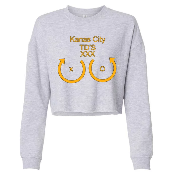 Kansas City TD'S XXX KC Football Fan Cropped Pullover Crew