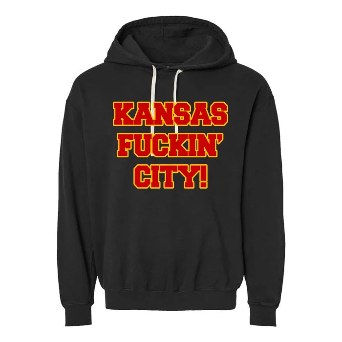 Kansas Fuckin City Garment-Dyed Fleece Hoodie