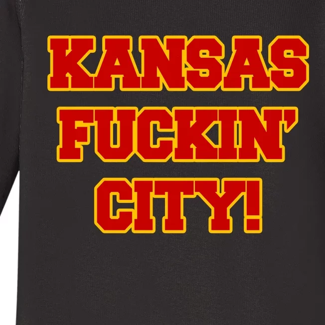 Kansas Fuckin City Baby Long Sleeve Bodysuit