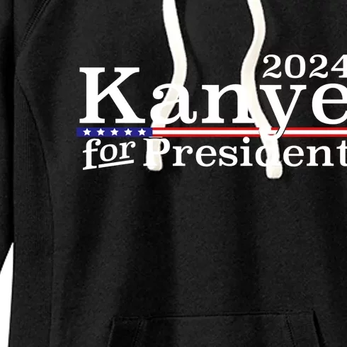Kanye 2024 For President Women's Fleece Hoodie