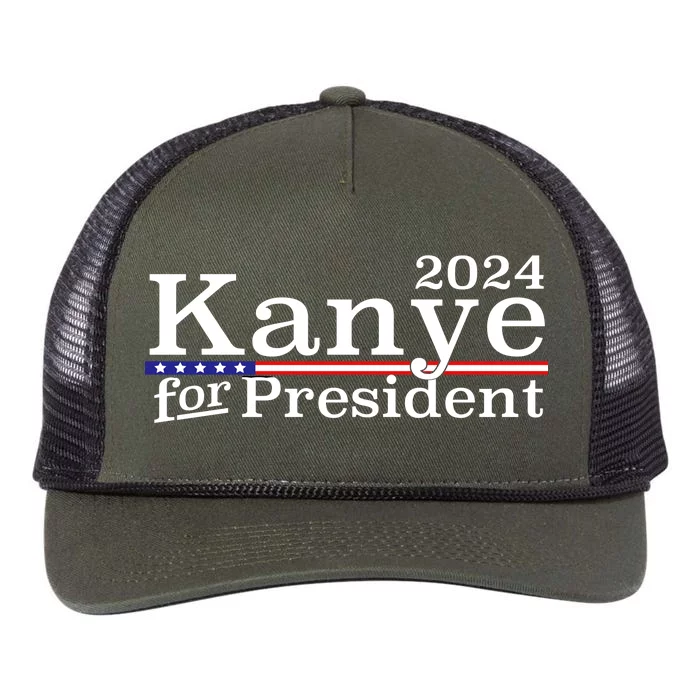 Kanye 2024 For President Retro Rope Trucker Hat Cap