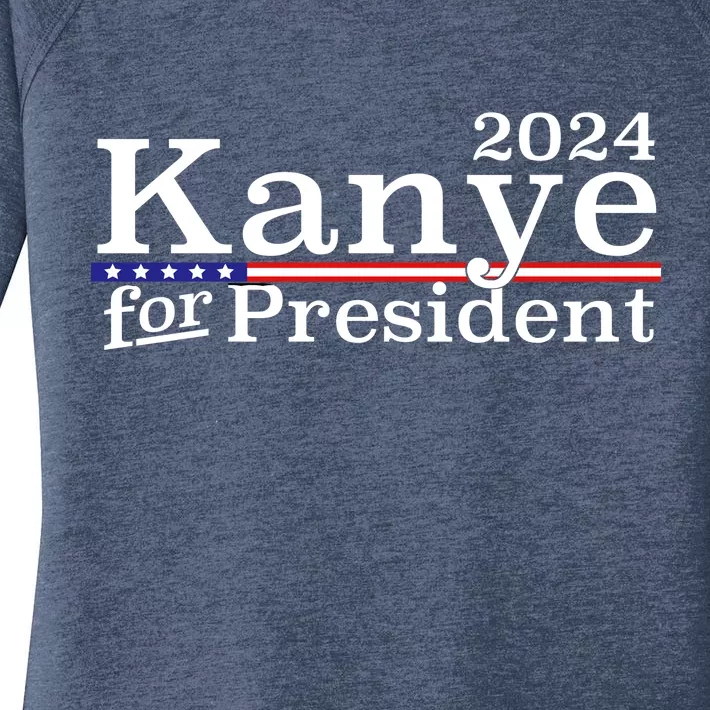 Kanye 2024 For President Women’s Perfect Tri Tunic Long Sleeve Shirt