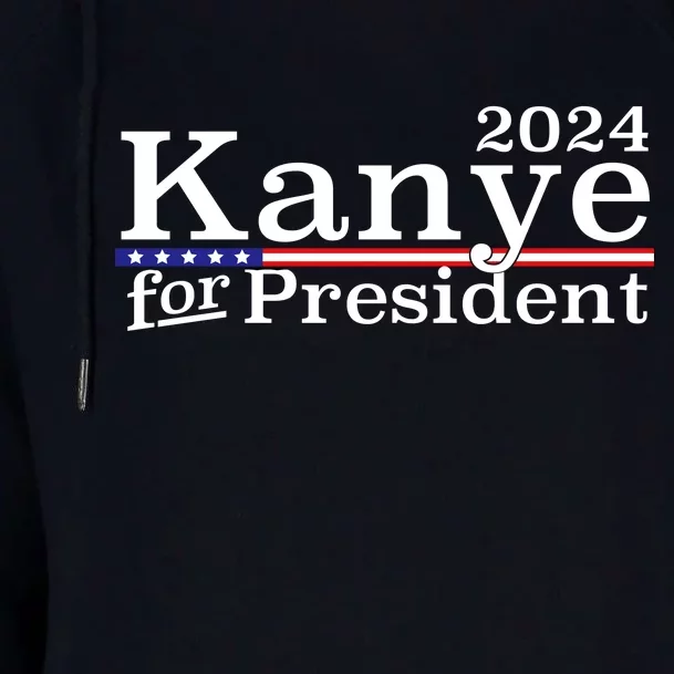 Kanye 2024 For President Womens Funnel Neck Pullover Hood