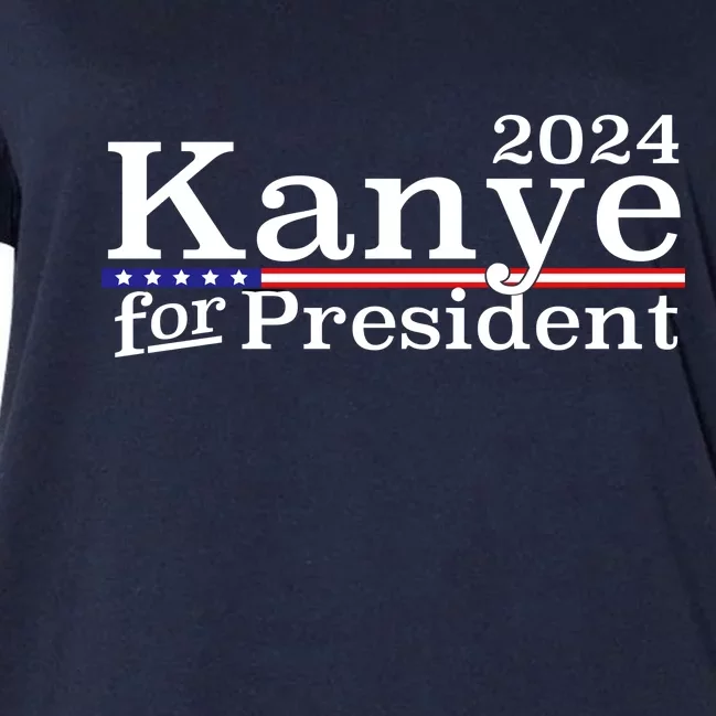 Kanye 2024 For President Women's V-Neck Plus Size T-Shirt