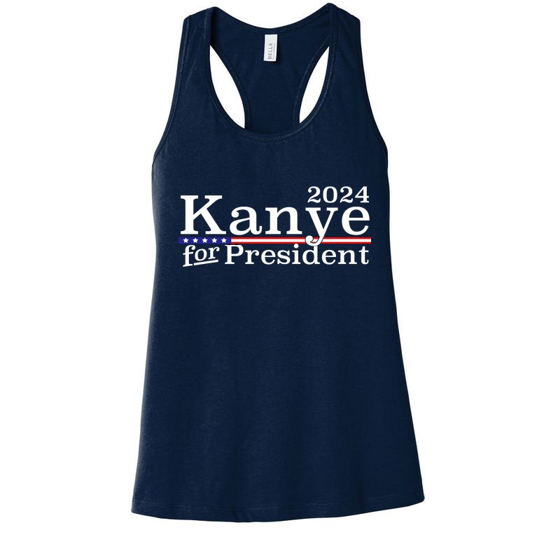 Kanye 2024 For President Women's Racerback Tank
