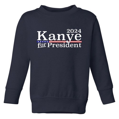 Kanye 2024 For President Toddler Sweatshirt