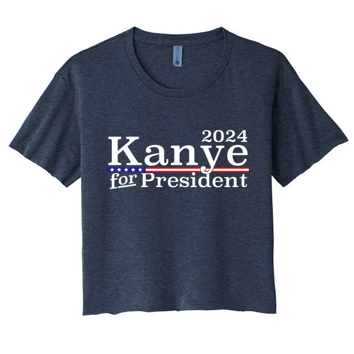 Kanye 2024 For President Women's Crop Top Tee