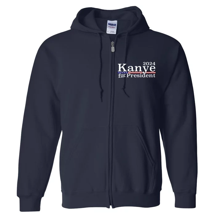 Kanye 2024 For President Full Zip Hoodie