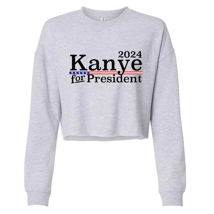 Kanye 2024 For President Cropped Pullover Crew