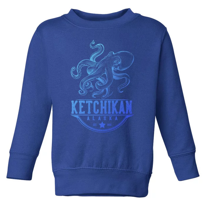 Ketchikan Alaska Octopus Vacation And Cruise Gift Toddler Sweatshirt