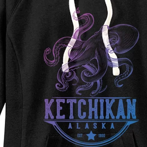 Ketchikan Alaska Octopus Vacation And Cruise Gift Women's Fleece Hoodie