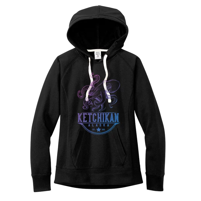 Ketchikan Alaska Octopus Vacation And Cruise Gift Women's Fleece Hoodie