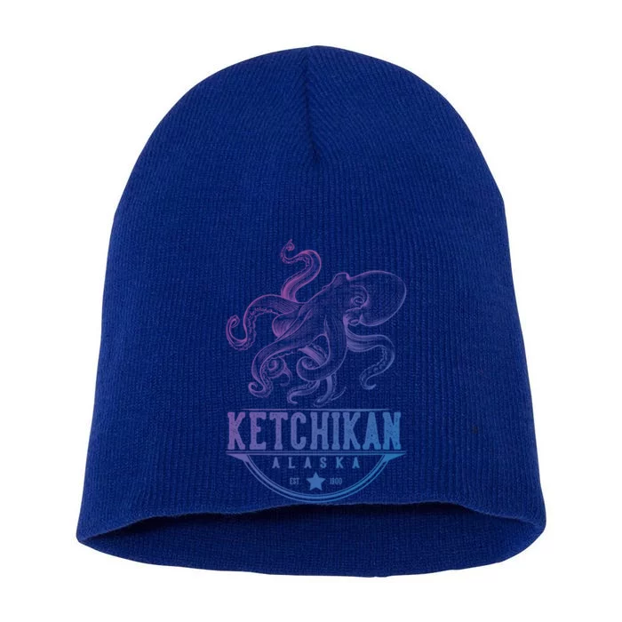 Ketchikan Alaska Octopus Vacation And Cruise Gift Short Acrylic Beanie