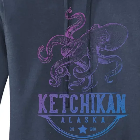 Ketchikan Alaska Octopus Vacation And Cruise Gift Women's Pullover Hoodie