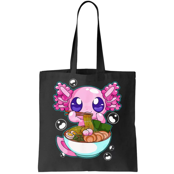 Kawaii Axolotl Ramen Noodles Japanese Anime Axolotl Kids Tote Bag