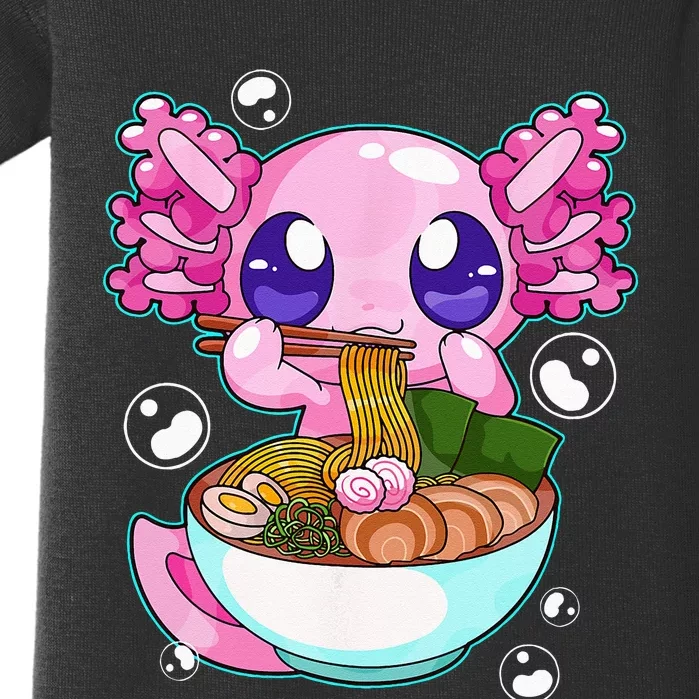 Kawaii Axolotl Ramen Noodles Japanese Anime Axolotl Kids Baby Bodysuit