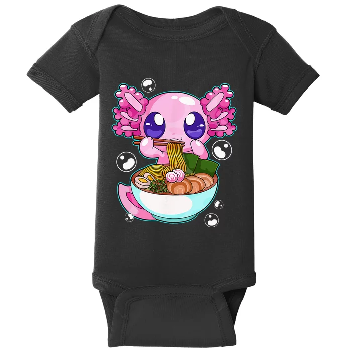 Kawaii Axolotl Ramen Noodles Japanese Anime Axolotl Kids Baby Bodysuit