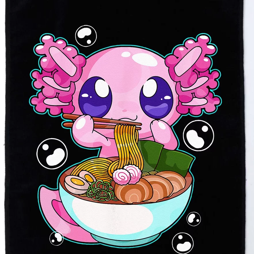 Kawaii Axolotl Ramen Noodles Japanese Anime Axolotl Kids Platinum Collection Golf Towel