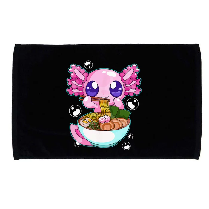 Kawaii Axolotl Ramen Noodles Japanese Anime Axolotl Kids Microfiber Hand Towel