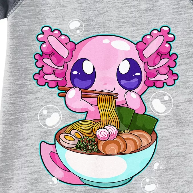 Kawaii Axolotl Ramen Noodles Japanese Anime Axolotl Kids Infant Baby Jersey Bodysuit