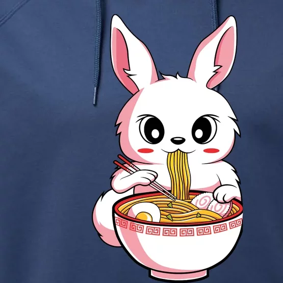 Kawaii Anime Ra Bunny Japanese Noodles Rabbit Lover Gift Performance Fleece Hoodie