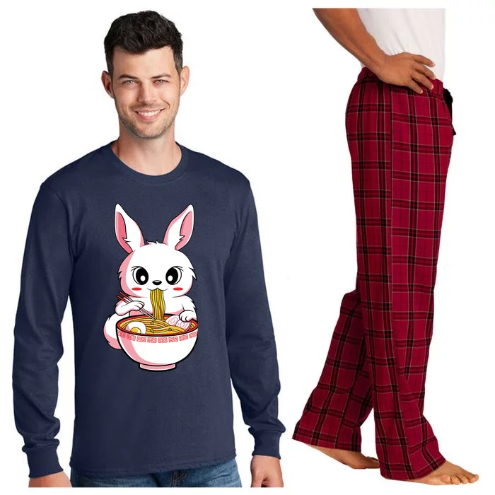 Kawaii Anime Ra Bunny Japanese Noodles Rabbit Lover Gift Long Sleeve Pajama Set