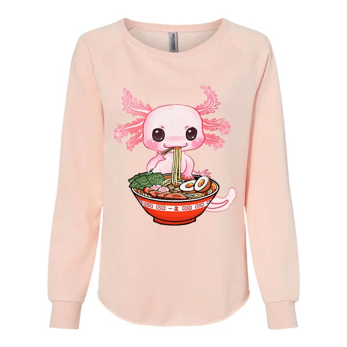 kawaii axolotl ra noodles japanese anime otaku nu goth Womens California Wash Sweatshirt