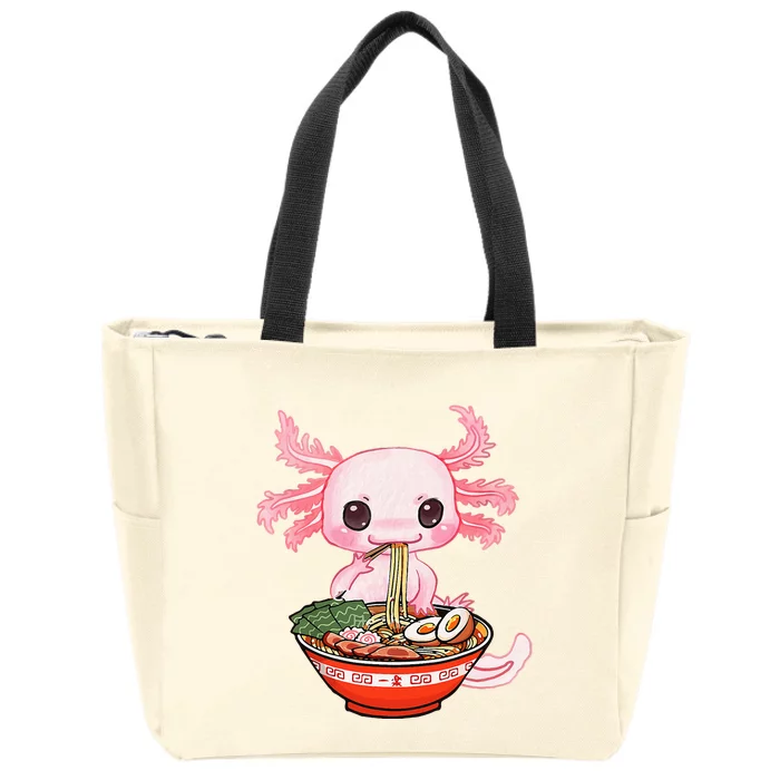 kawaii axolotl ra noodles japanese anime otaku nu goth Zip Tote Bag