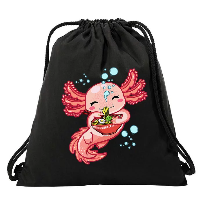 Kawaii Axolotl Ra Teen Girls  Japanese Anime Lover Drawstring Bag