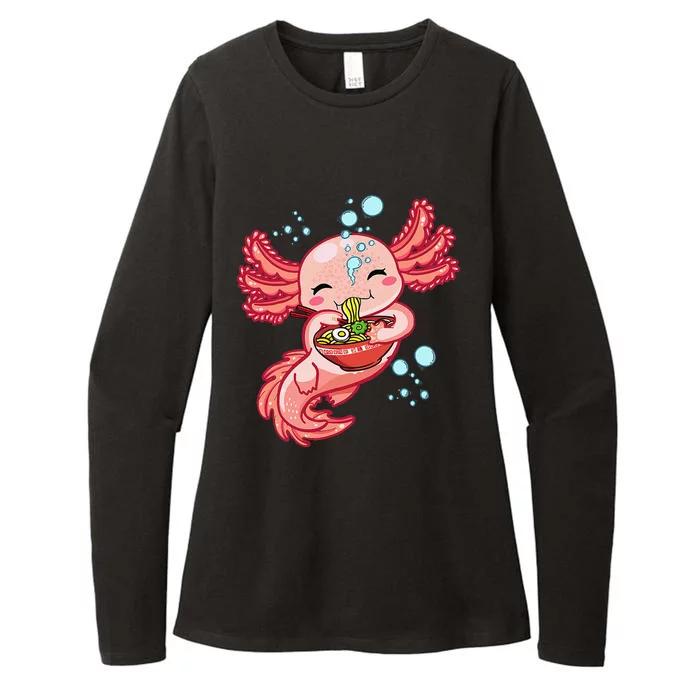 Kawaii Axolotl Ra Teen Girls  Japanese Anime Lover Womens CVC Long Sleeve Shirt