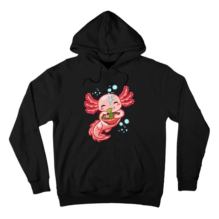 Kawaii Axolotl Ra Teen Girls  Japanese Anime Lover Tall Hoodie